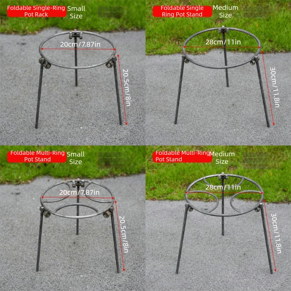 Reinforced Steel Camping Campfire Tripod Foldable Camping Grill Pot Rack Camping Kitchen
