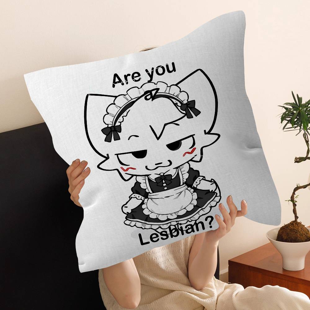 Boykisser Silly Cartoon Pillow Anime Pillow Sofa Bed Head Pillow Cover Cushion Cover 45X45 Cm Fashion