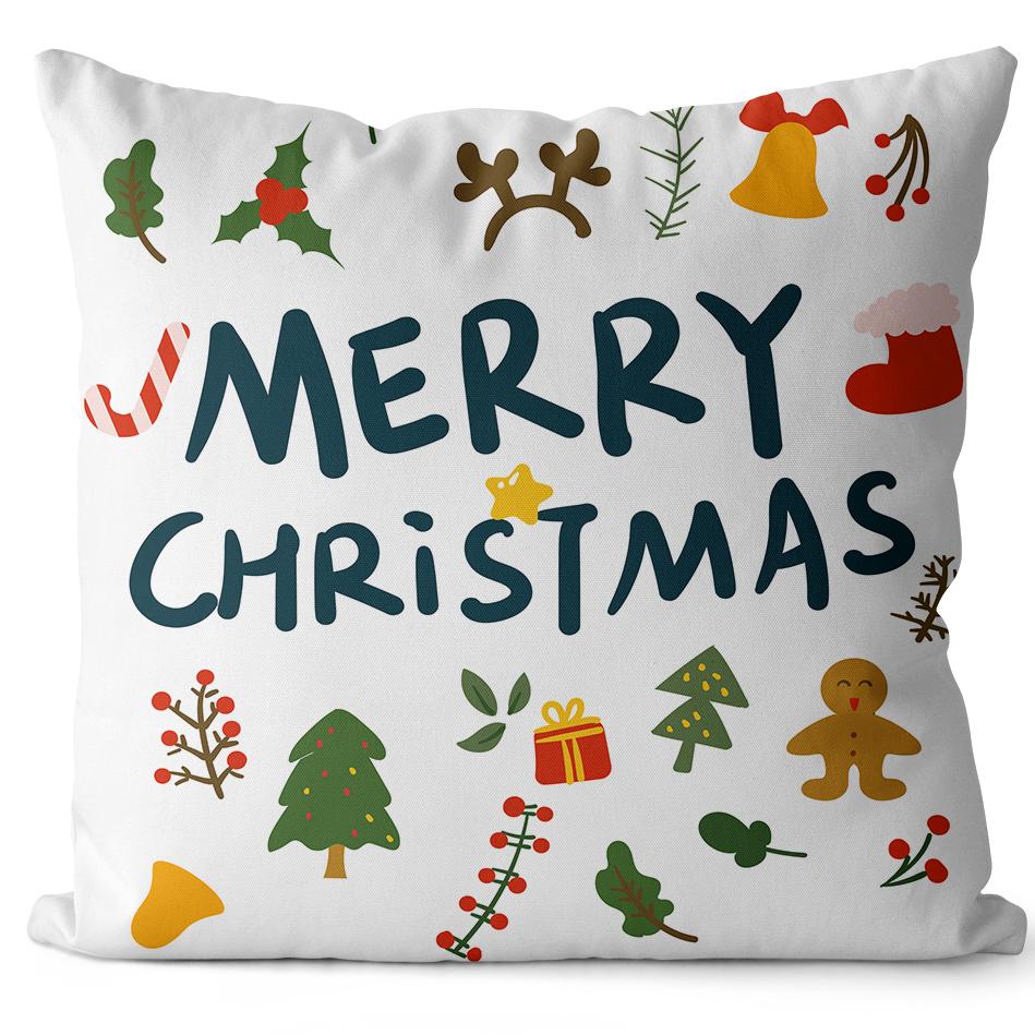 Christmas Day Pillowcase, Living Room Sofa Cushion Cover, Bedroom Bed, Car Pillow Cover, Home Decoration