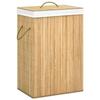 VidaXL Laundry Basket with 2 Sections Bamboo 72 L 320739
