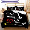 3pcs Custom Name Mickey Bedding Set Duvet Cover Closure Includes 1 Duvet Cover & 2 Pillowcases, Soft and Comfortable for All Seasons.