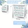 "Braver Than You Think" Inspirational Plaque - Home & Office Decor with Green Accent