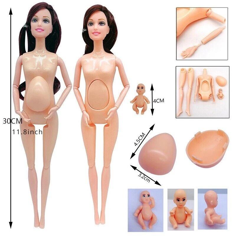 Беременная кукла с ребенком в животике, кукла-мама, игрушка «Беременная мама» с 2 куклами-младенцами, игровые наборы, аксессуары для девочек и мальчиков, подарок