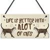Cute Pet Cat Wooden Hanging Plaque Pendant Tag Vintage Hanger Board Sign Retro Wall Decor Pet Shop Cat House Decoration 20x10cm