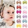 Детская повязка для волос с милым большим бантом, высокая эластичная повязка ручной работы для маленьких мальчиков и девочек, аксессуары, подарок для новорожденного