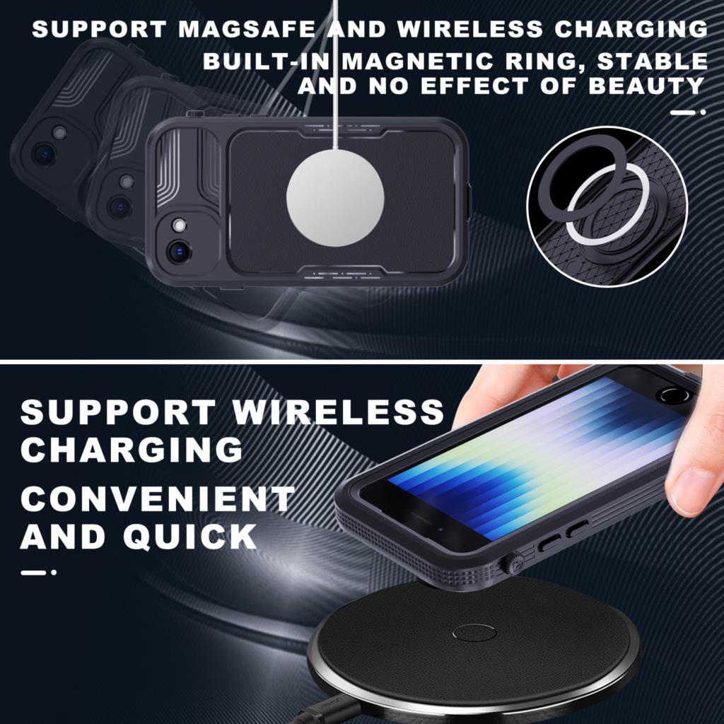 for iPhone SE  Case Waterproof Shockproof Diving Coque Full Body Protective Cover For iPhone SE 3  7 8 Underwater Case