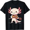 Cute Axolotl Playing Violin For Violinist Musical Orchestra Tshirt Unisexs Clothing Funny Shirt Customizable Ropa Hombre