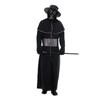 Men Plague Doctor Robe Costume Halloween Party Warlock Coat Steampunk Medieval Suits with Hat Mask