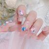 25Pcs Nail Crystal Creative Butterfly Love Heart Decorations Square Faux 3D Charms DIY Nail Art
