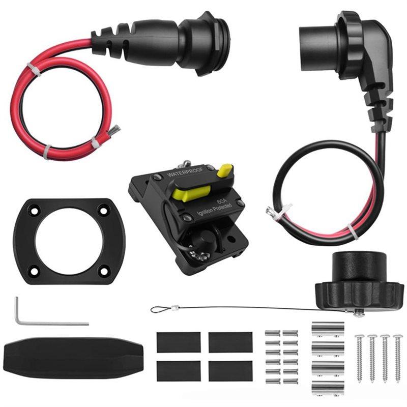 MKR-26 MKR-27 MKR-28 Marine Trolling Motor Plug Receptacle Circuit Br Breaker Kit 1865120 1865115 60A Kota Freshwater Saltwater