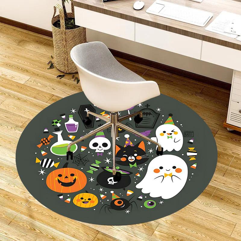 1pc Office Carpet Chair Mats Halloween Party Decorations Perfect for Decorating Office Chairs, Living Rooms, Or Bedrooms.YDT001