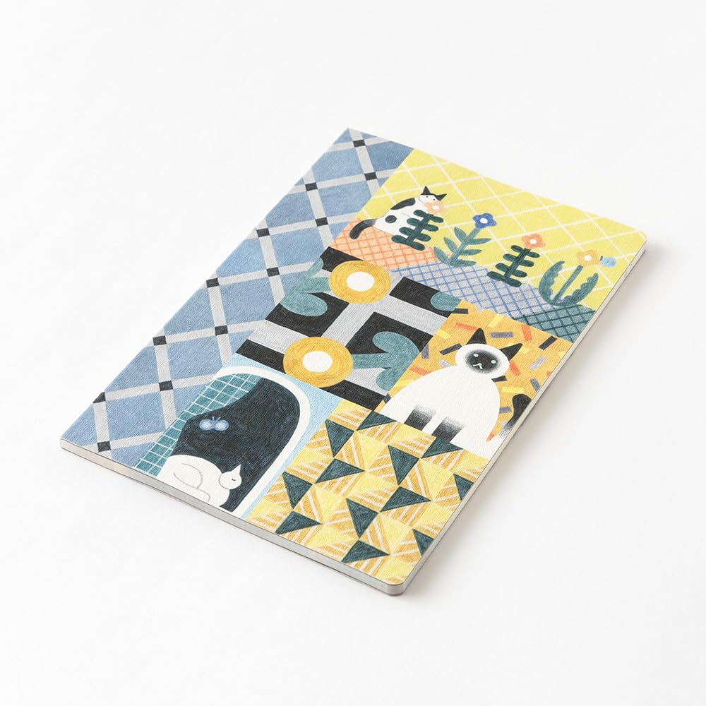 Midori Yurulog Cat 15353006 Notebook, Pattern, B6,