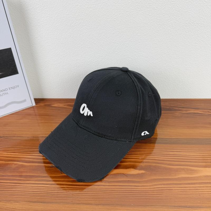 Fashion Casual Versatile Hard Top Baseball Cap Men'S And Women'S Spring And Summer Embroidery Letters Wide Brim Face Small Peaked Cap
