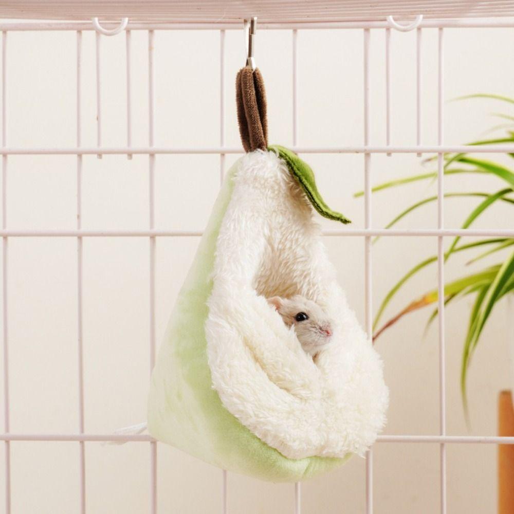 Hanging Basket Hamster Hammock Warm Pear Shaped Hamster Pouch Bed Soft Comfortable Winter Pet Nest Winter