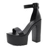 Solid Platform Women Sandals Summer Shoes Open Toe Rome Style High Heels Buckle Gladiator Shoes Woman