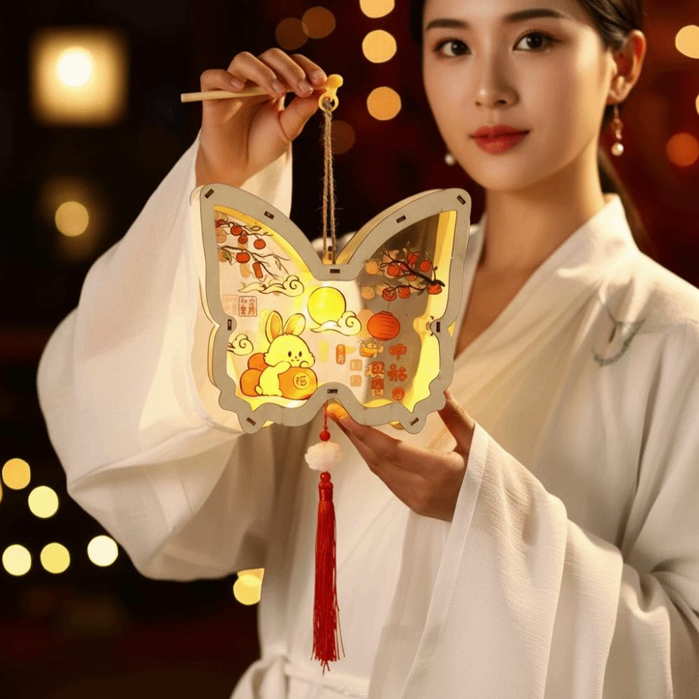 LED Glowing DIY Ancient Craft Kit Handmade Glowing Flower Lamp Lunar New Year
