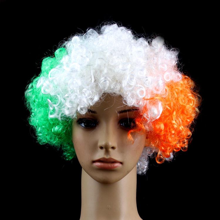 World Cup Party Wig – Colorful National Flag Hairpiece for Football Fans, Carnival & Festivals (Reusable, Hypoallergenic)