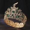 Baroque Large Diadem Bridal Crown Pageant Miss Tiaras Headdress Bride Wedding Dress Hair Jewelry Accessories