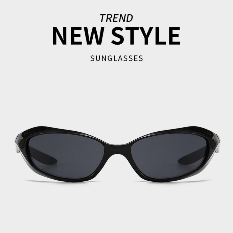 Y2k Punk Sports Sunglasses For Men Women Future Sense Integrated Sun Glasses Brand Designer Vintage Shades Uv400 Fashion Goggle