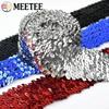 Meetee 2/5/10M 45мм Кружевная тесьма с пайетками Эластичная лента Декор для платья для танца лентами Одежда Эластичная лента DIY Швейные аксессуары