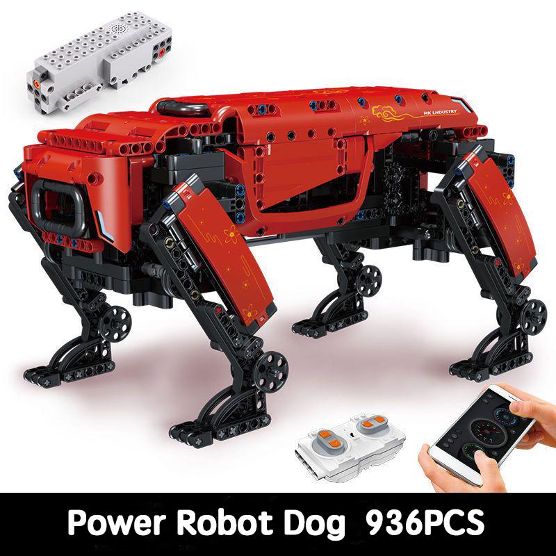 Новые 936PCS RC Power Robot Dog Building Blocks 15066 Технические игрушки-роботы Моторизованные Boston Dynamics Big Alpha Dog Model Bricks Подарки