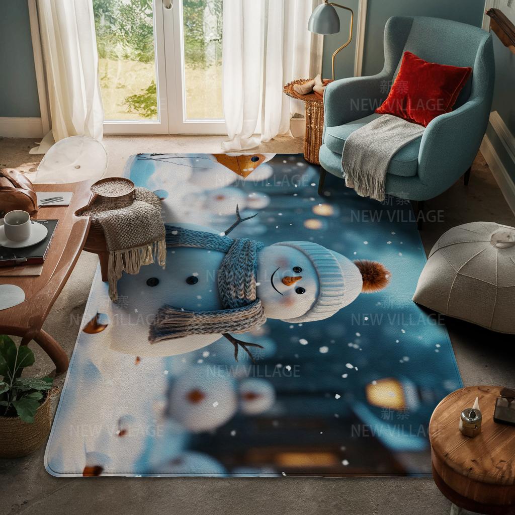 Ковер у входа в дом Домашний коврик у двери Гостиная Ванная Комната Ноги ванная комната Нескользящие коврики с водопоглощением для ванной Счастливого Рождества зима