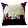 Ins популярный фиолетовый Хэллоуин ночь кладбище тыквы льняная наволочка декоративная наволочка для дивана гостиная вечеринка