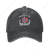 Washed Norwegian Flag Norway Dragon Boat Denim Trucker Hat Baseball Cap for Men Or Women Cowboy Natural