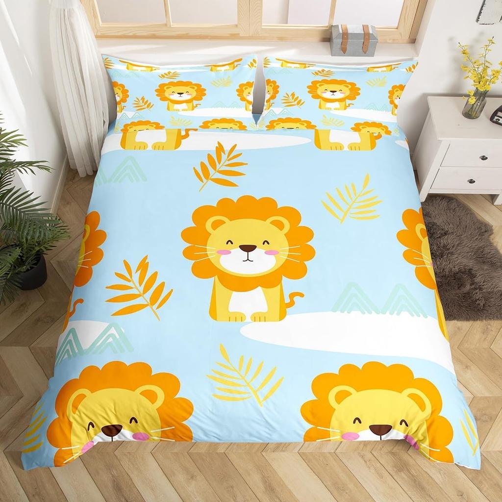 Новый милый пододеяльник с фермерскими животными размера кинг, мультяшный пододеяльник с овечками для детей, мальчиков, девочек, подростков, милый животный комплект постельного белья, набор из 3 предметов