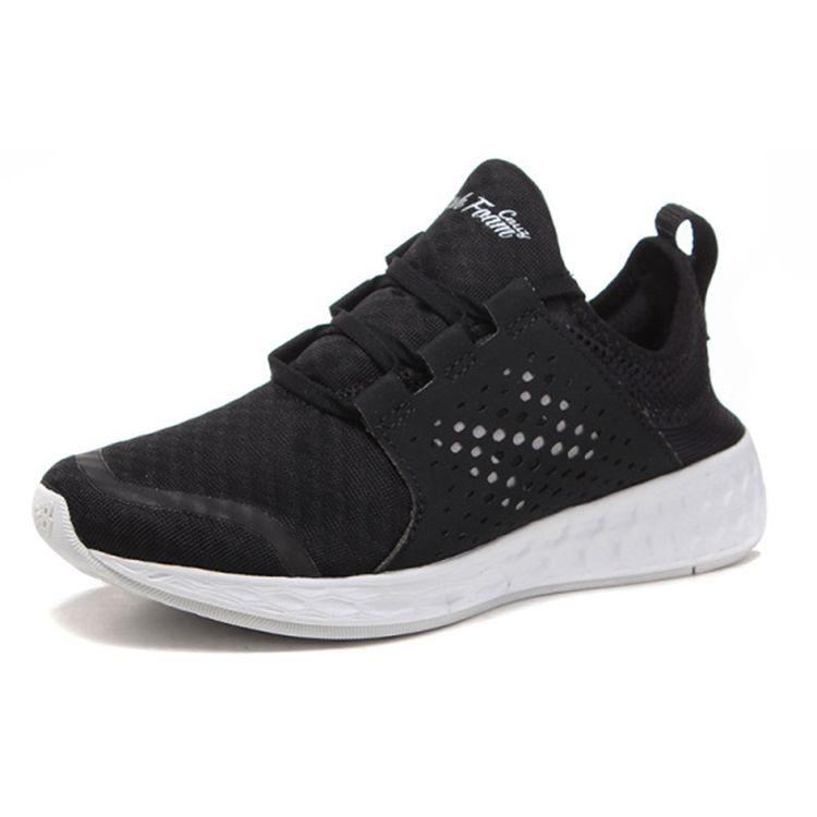 New Balance NB Cruz Удобные Универсальные Тканевые Синтетическая Кожа Низкие Повседневные Кроссовки для Бега Женские кроссовки Черно-белые WCRUZBK