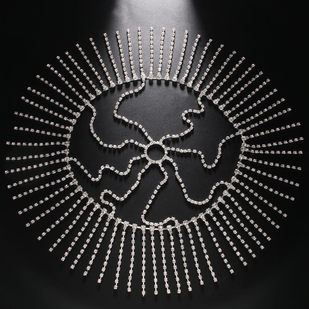 New Crystal Rhinestone Hair Chain European American Hair Accessories Tassels Stage Performance Jewelry Elegant Bridal Dress
