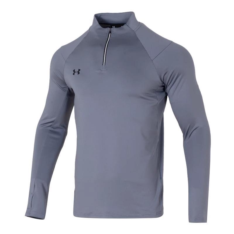 Under Armour Унисекс футболка-пуловер с молнией на четверть, длинный рукав, титаново-серый 24600603-024