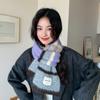 Korean Style Multicolor Cashmere Shawl Windproof Women Winter Scarves Knitted Stripe Scarf  Student