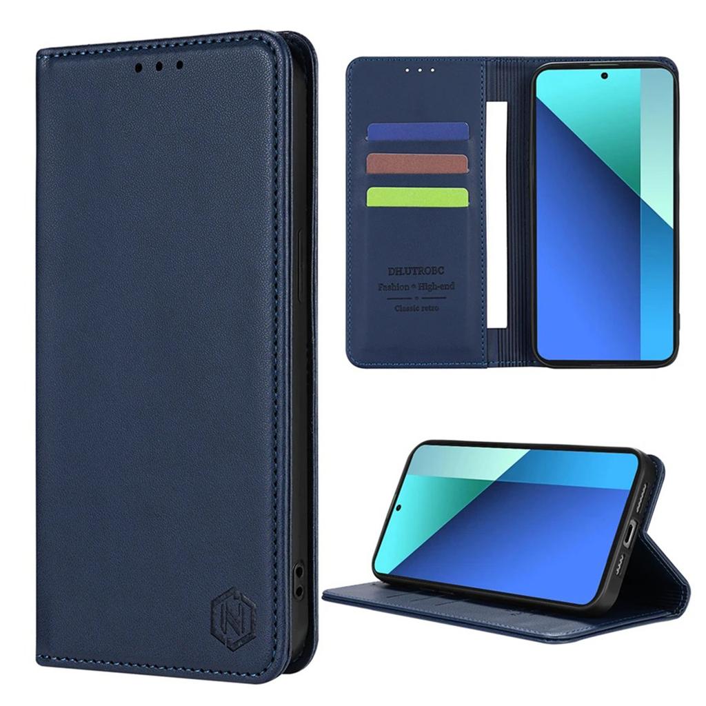 Магнитный слот для карт, кожаный чехол-книжка для Xiaomi Redmi Note 14 Pro 13 12 12S 11 11S 10 9 Pro 8 8T 7, кошелек, дружественный к коже, прочный