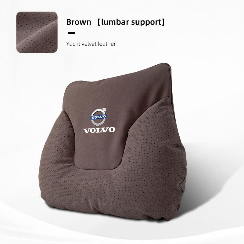Leather Car Seat Headrest Waist Rest Comfort Neck Pillow Interior For Volvo Rdesign V60 V40 XC90 S60 XC60 V50 S90 XC40 EX90 S80L