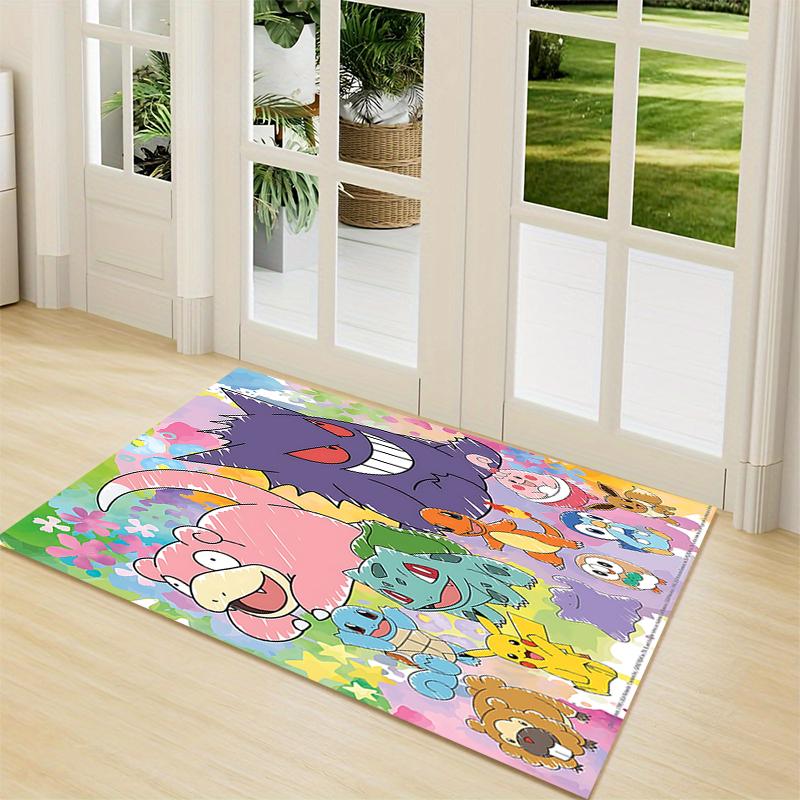 Pokemon Party Celebration Carpet Rug Soft Washable Anti Slip Home Living Room Sofa Mats Personalized Christmas Rug