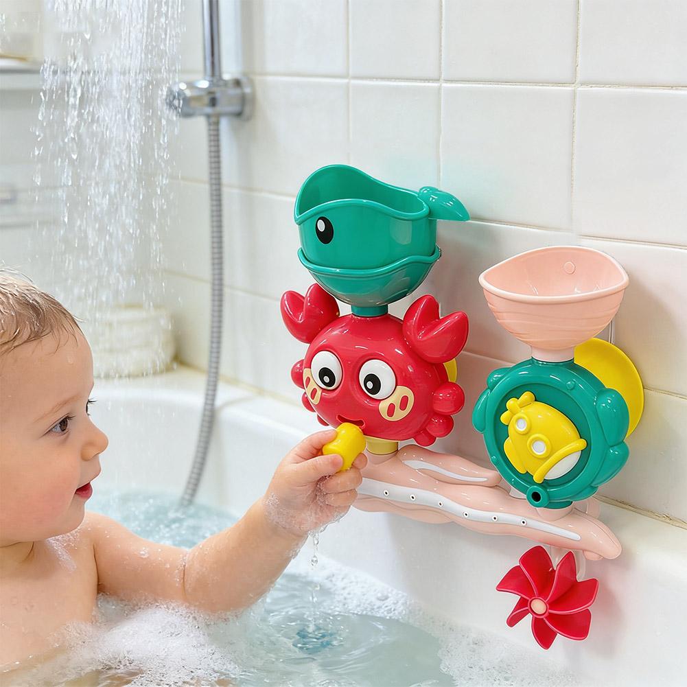 Детские игрушки для ванны Краб Киты Вращающийся Водяной Пистолет Игры для купания и душа Водная игрушка Для детей Игрушки для ванной Подарок Развивающая игрушка