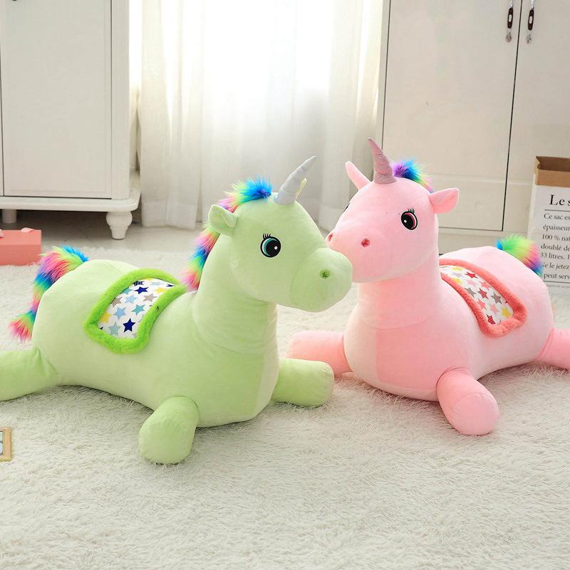 Unicorn Children'S Sofa Plush Toy Doll Doll Seat Cushion Lazy Animal Sofa Birthday Gift Girl