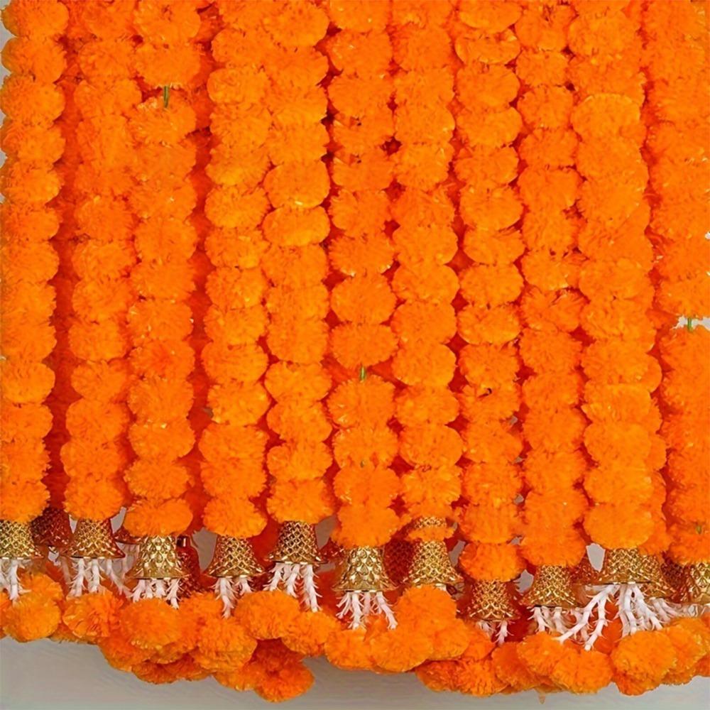 1.5m Marigold Garland Long Strands Artificial Fake Plant for Halloween Day of The Dead