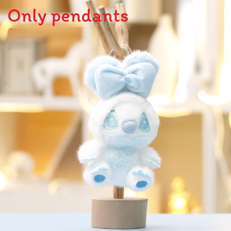 Плюшевая игрушка Стич из мультфильма с украшением в виде банта и вышивкой для детей и в подарок