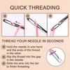 12/24/36pcs Self-Threading Sewing Needles Stainless Steel Quick Blind Threading Needle Stitching Pins DIY Punch Needle Threader