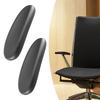2 Replacement Gaming Chair Armrest Pads Easy to Install Simple Line Accessories Black PU Universal