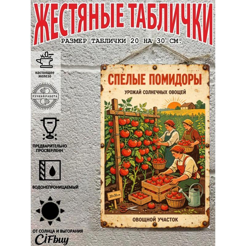 Винтажная металлическая настенная табличка, Декоративная жестяная картина для домашнего декора, 20x30 см
