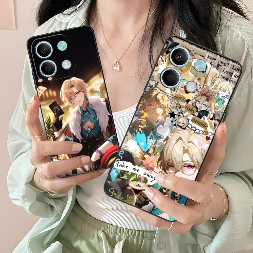 Чехол для телефона Honkai Star Rail Авентурин для Xiaomi Redmi Note 14 13 12 11 S Pro Plus 4G 5G Цветной Защитный Красивый Чехол Роскошный