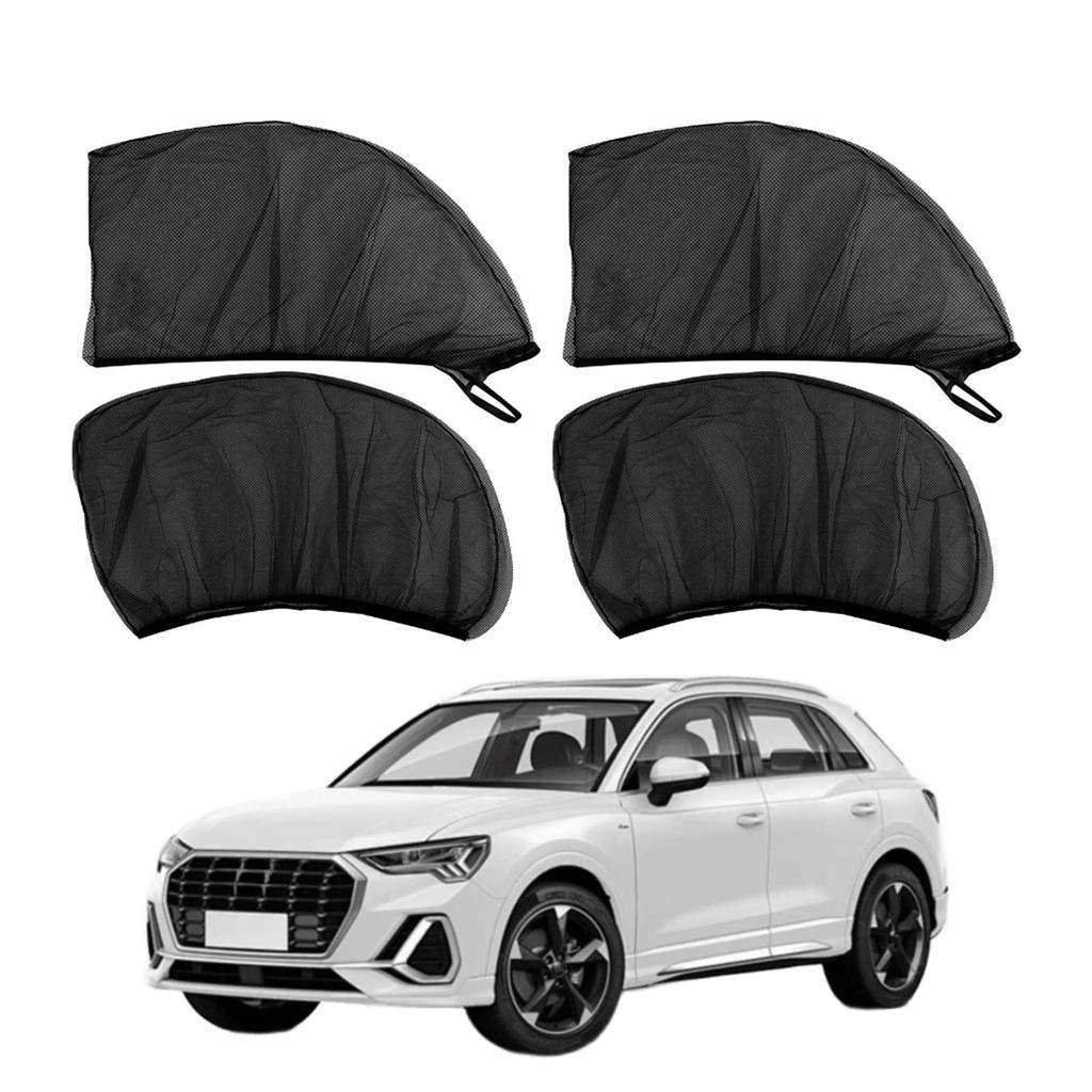Car Window Sun Shade Cover, 4 PCS Breathable Mesh Car All Side Window Sunshade, Mosquito Net Curtain, Reduce Sun Rays, Sun Glare, Privacy Protection