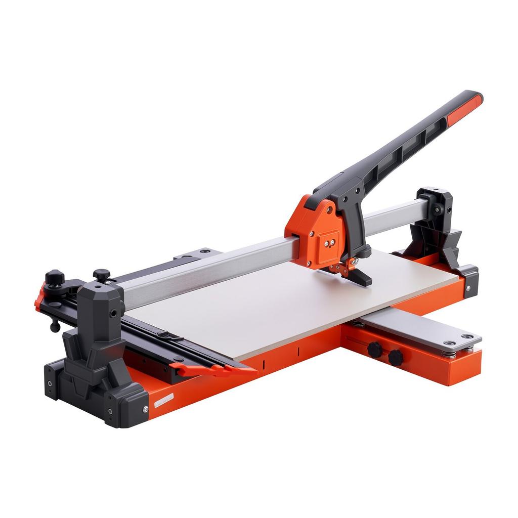 600 mm Manual Tile Cutter, Spring-Loaded Base Cutting Tool with Adjustable Angle Fence, Tungsten Carbide Cutting Wheel, Precision Alignment Guide, for