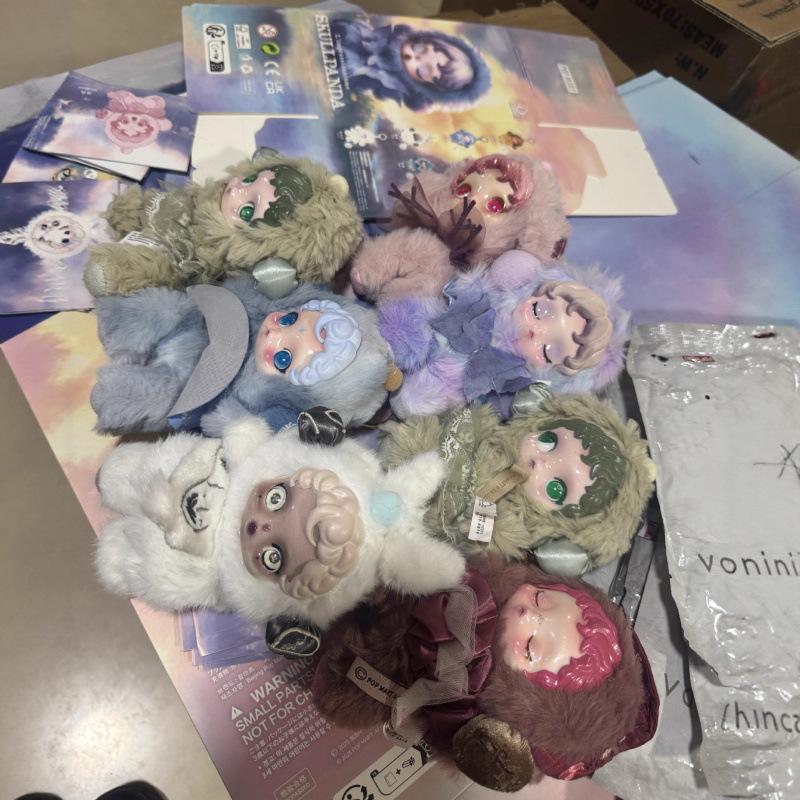 SKULLPANDA Light Weaving Garden Series SP Второе поколение Плюшевый кулон Сюрприз-бокс с виниловым лицом, высококачественный плюш