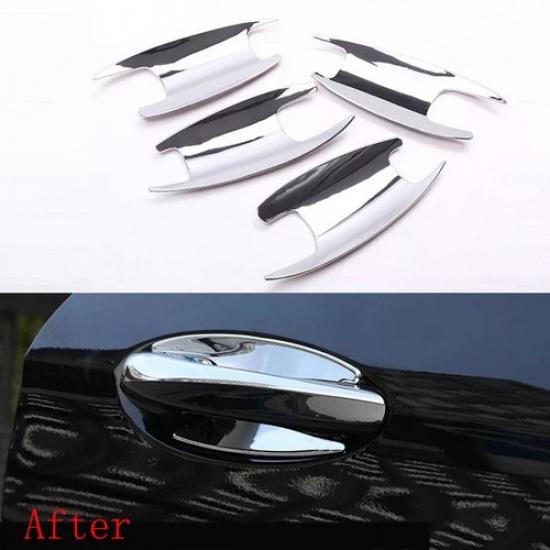 Chrome Door Handle Cup Bowl Cover Trim For Mercedes-Benz C E GLC CLASS W205,W213