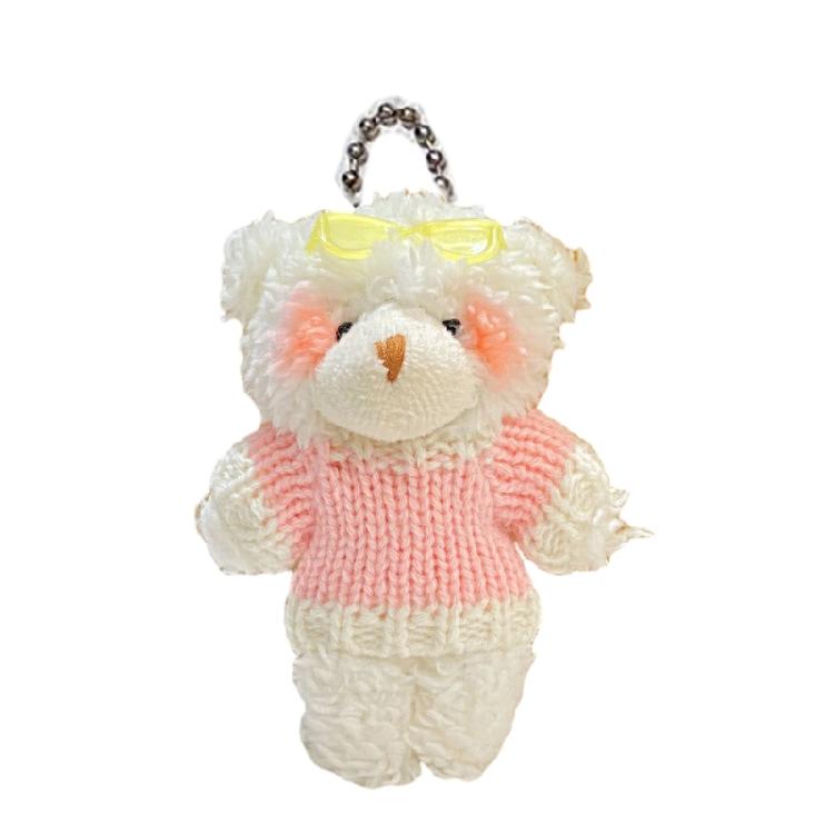 Plush Bear Shape Keychains Pendant Bag Pendant Cute Backpack Pendant Plush Dolls