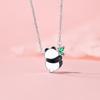 Милое ожерелье в виде панды для девочек, которые могут носить цепочку на ключицу из нержавеющей стали